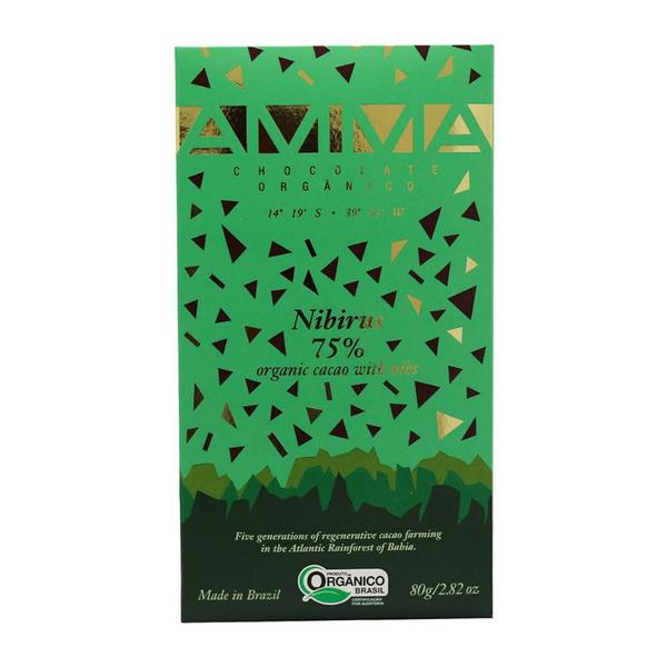 Chocolate Orgânico Nibirus 75% - Amma 80g