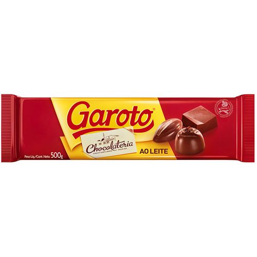 Chocolate para Cobertura GAROTO ao Leite 500g Cobertura de Chocolate ao Leite Garoto 500 G