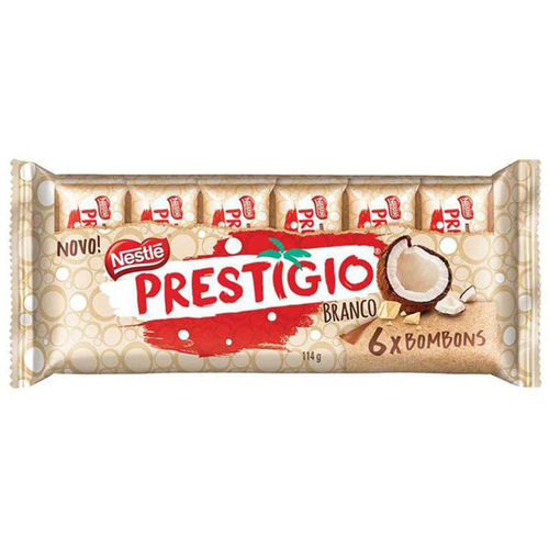 Chocolate Prestigio Branco Nestlé 114g 6 Unidades
