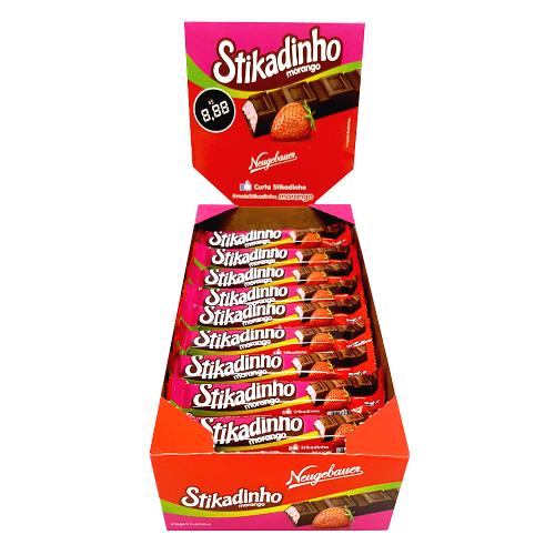 Chocolate Stikadinho Morango C/30 - Neugebauer