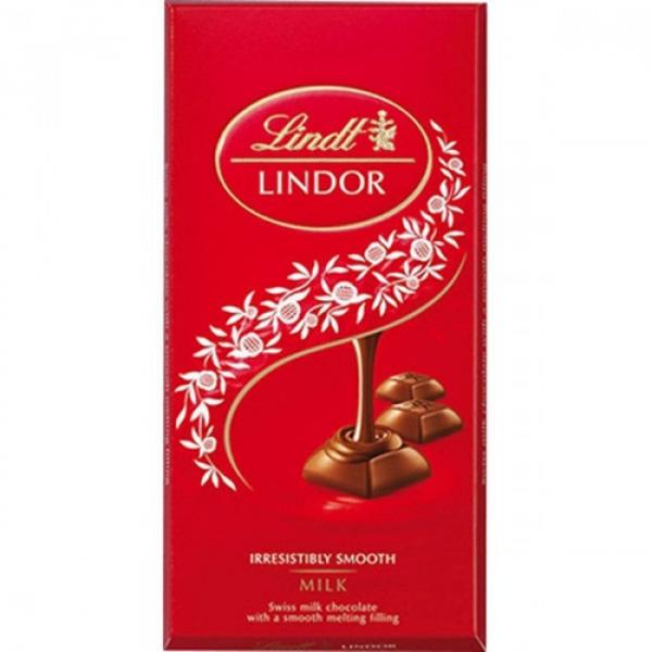 Chocolate Suíço Lindt Barra ao Leite - Lindor Milk 100g
