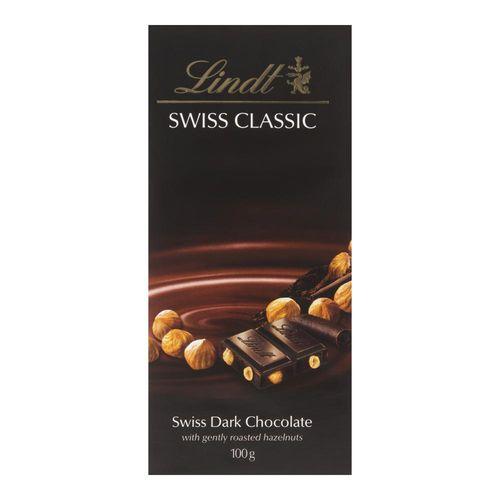 Chocolate Suíço Lindt Dark Hazelnut Tablete 100 G