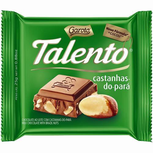 Chocolate Talento Castanha do Pará 25g - Garoto