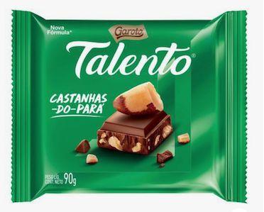 Chocolate Talento Castanhas do Pará Garoto 90g