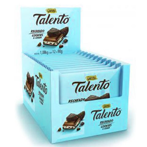 Chocolate Talento Recheado Cookies Cream 90g C/12 - Garoto