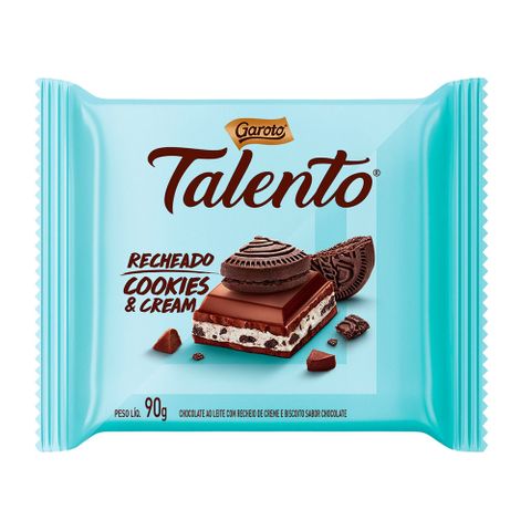 Chocolate Talento Recheado Cookies Cream 90g - Garoto
