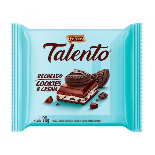 Chocolate Talento Recheado Cookies Cream 90g - Garoto