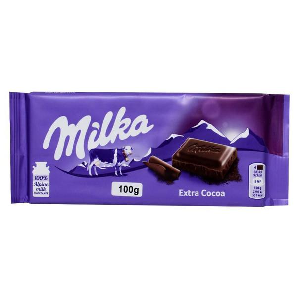 Chocolate Zartherb Extra Cocoa Milka 100g