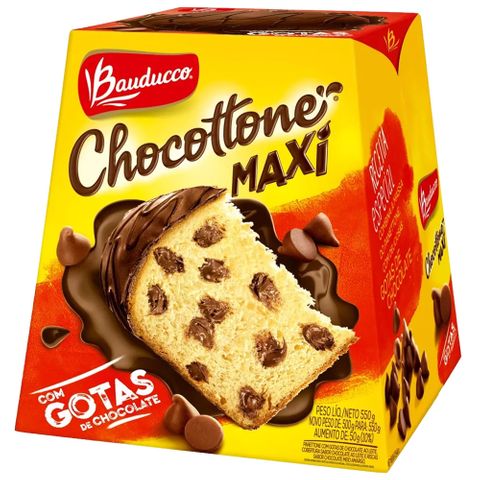 Chocottone Maxi Gotas de Chocolate 550g - Bauducco