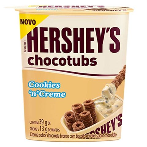 Tudo sobre 'Chocotubs Cookie Creme 52g - Hersheys'