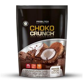 Choko Crunch Whey Protein 555g Chocolate C/ Coco Probiotica - Chocolate com Coco - 552 G