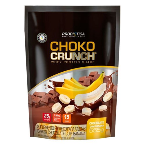 Choko Crunch Whey Protein Shake 555G Probiótica - Chocolate com Banana