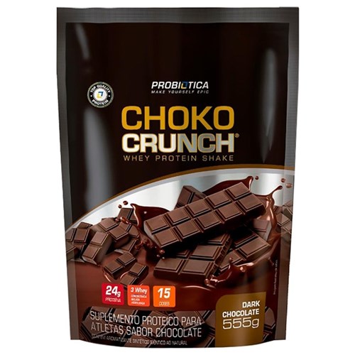 Choko Crunch Whey Protein Shake 555G Probiótica - Dark Chocolate