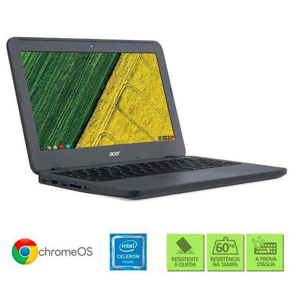Chromebook Acer N7 C731-C9DA Intel Celeron 4GB RAM 32 EMMC Tela de 11.6” HD Chrome OS