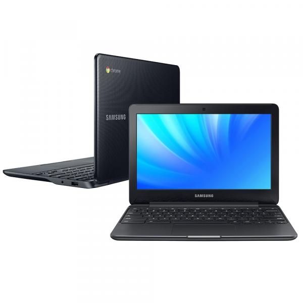 Chromebook 3 Samsung - Preto, Intel Celeron N3050, Tela 11.6", SSD 16GB, RAM 2GB, Google Chrome OS - Samsung