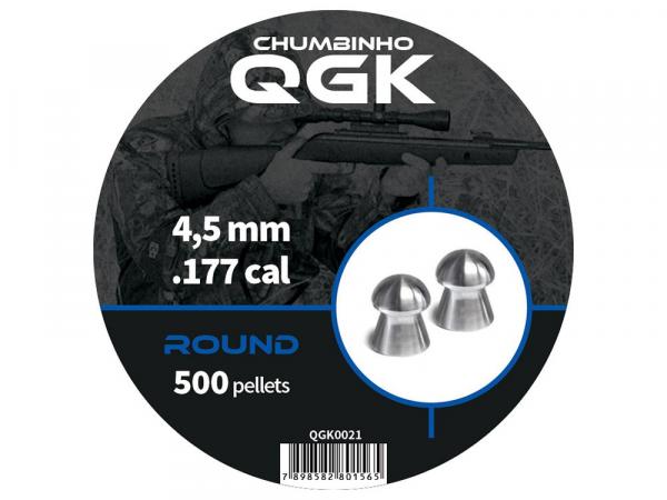 Chumbinho QGK 4,5mm 500 Unidades - Round