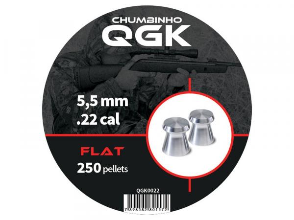 Chumbinho QGK 5,5mm 250 Unidades - Flat