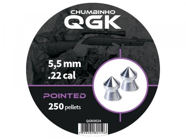 Chumbinho QGK 5,5mm 250 Unidades - Pointed