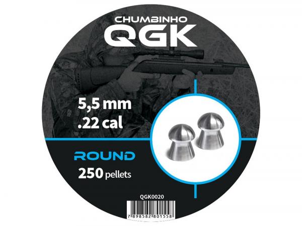 Chumbinho QGK 5,5mm 250 Unidades - Round
