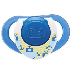 Chupeta Chicco Compact com Bico de Silicone Tamanho 2 - Azul