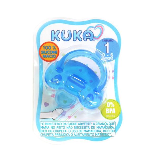 Chupeta Kuka 100% Silicone Ortodontica Soft Nº 1 - Azul