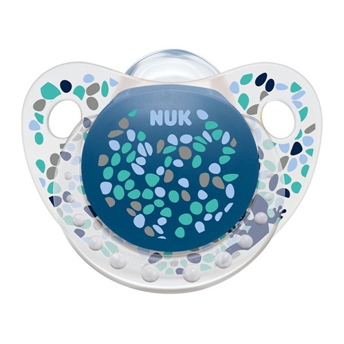 Chupeta Nuk Trendline Silicone Ortodôntica Tamanho 2 +6 Meses Azul com 1 Unidade