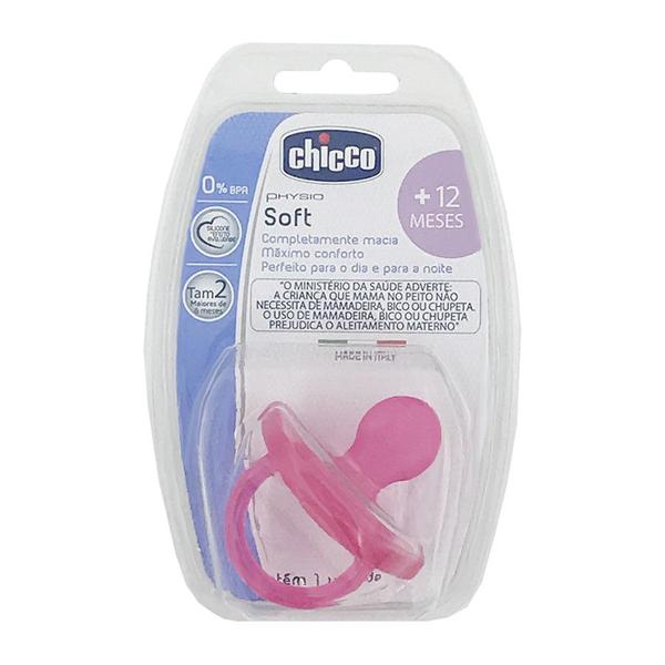 Chupeta Physio Soft Tam.2 Rosa 12m+ - Chicco