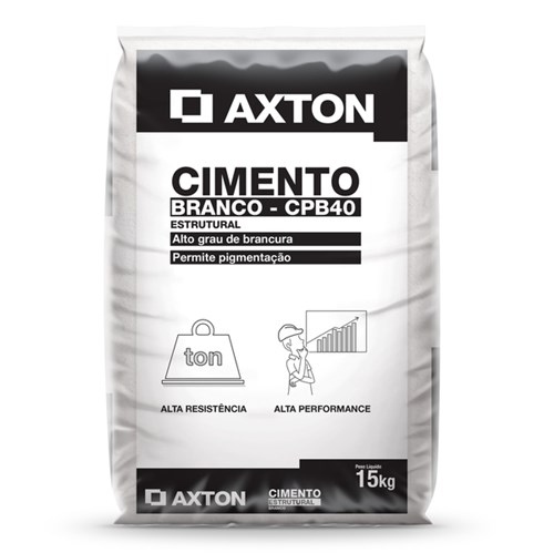 Tudo sobre 'Cimento CPB-40 Branco Estrutural 15kg Axton'