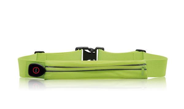 Cinta Esportiva com LED Comporta Smartphone 5,5 Pol. Resistente à Água Tam. Único Ajustável Verde Atrio - ES089