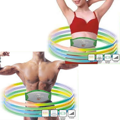 Cinta Vibratória Modeladora Alta Performance Belt Relax® - Branco com Detalhes em Verde Bivolt