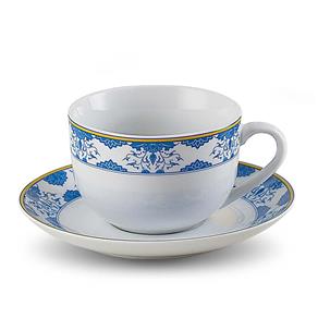 Cj. Xicara de Chá e Píres de Porcelana 220Ml Amalfi - F9-17215