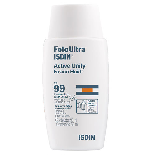 Tudo sobre 'Clareador Facial Isdin - Fotoultra Active Unify Fusion Fluid Fps 99'