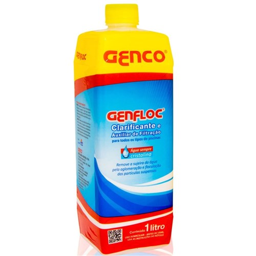 Clarificante e Auxiliar de Filtração 1 Litro - Genfloc - Genco