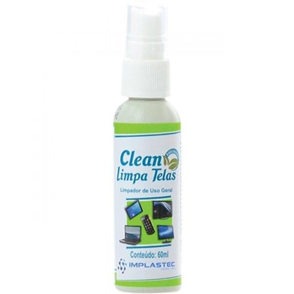 Clean Limpa Telas 60ml com Flanela Implastec.
