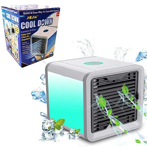 Climatizador Ar Ventilador Luminaria Agua Cool Cooler Gelado (888675)