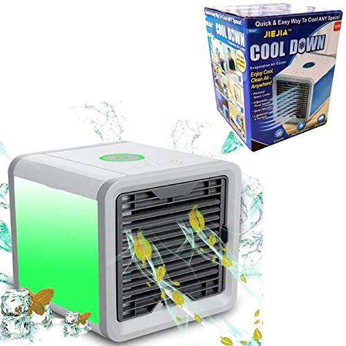 Climatizador Ar Ventilador Luminaria Agua Cool Cooler Gelado (888675)