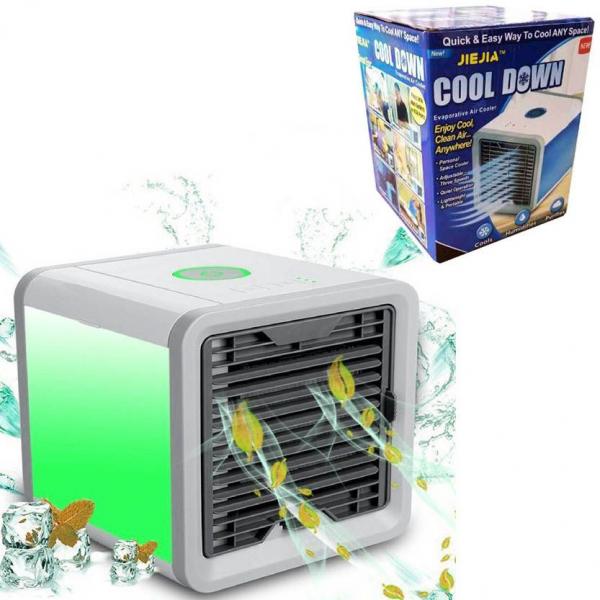 Tudo sobre 'Climatizador Ventilador Ar Agua Cool Cooler Gelado Luminaria (BSL-VEN-3) - Jiejia'