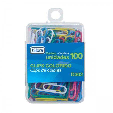 Clips Colorido 2/0 com 100 D302 Tilibra