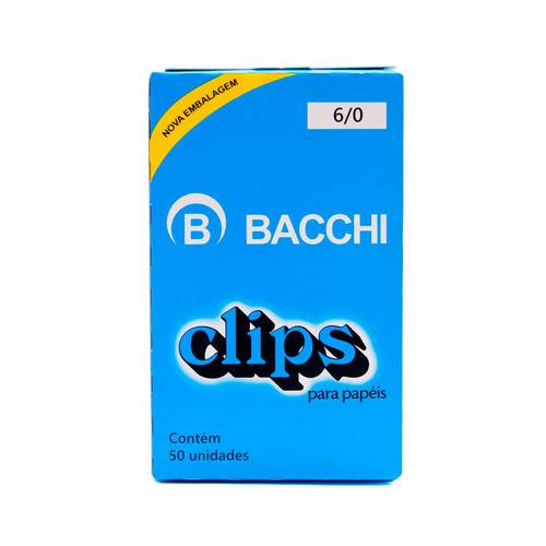Clips Galvanizados 6/0 Bacchi com 100 Grampos
