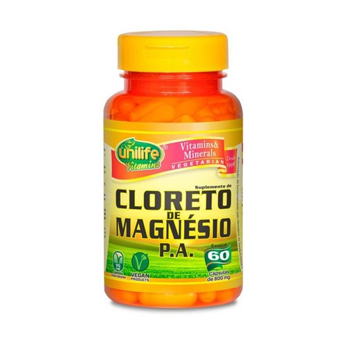 Cloreto de Magnésio P.A. - 60 Cápsulas - Unilife