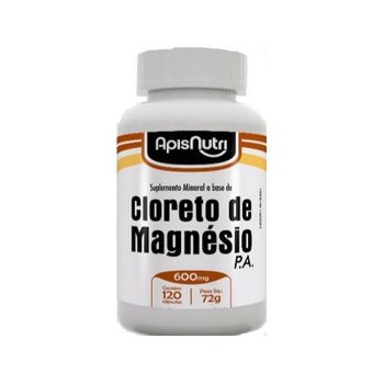 Cloreto de Magnésio P.a Apisnutri 600mg 120 Cápsulas