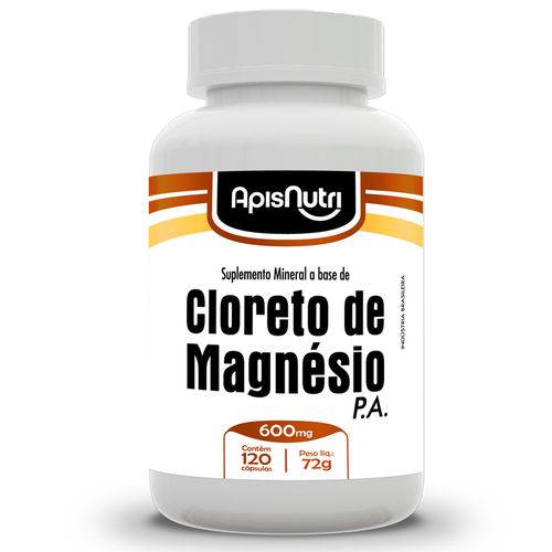 Cloreto de Magnésio P.A Apisnutri 600mg 120 Cápsulas