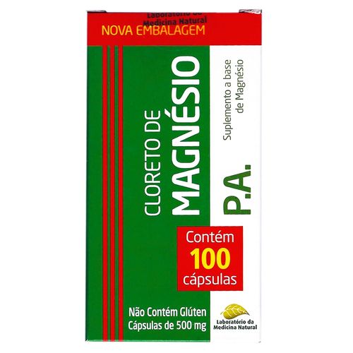 Cloreto de Magnésio PA 100 Cápsulas 500 Mg Medinal