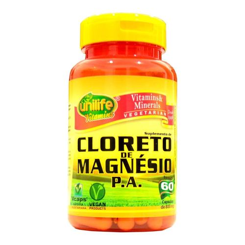 Cloreto de Magnésio Pa 60 Cápsulas (800mg) - Unilife