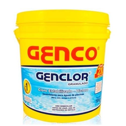 Cloro Estabilizado Genclor 10kg Genco para Piscina