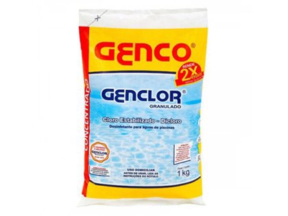 Cloro Granulado Estabilizado Dicloro Genclor 01Kg - Genco