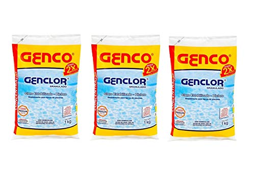3 Cloro Granulado Genclor 1kg para Piscina - Genco