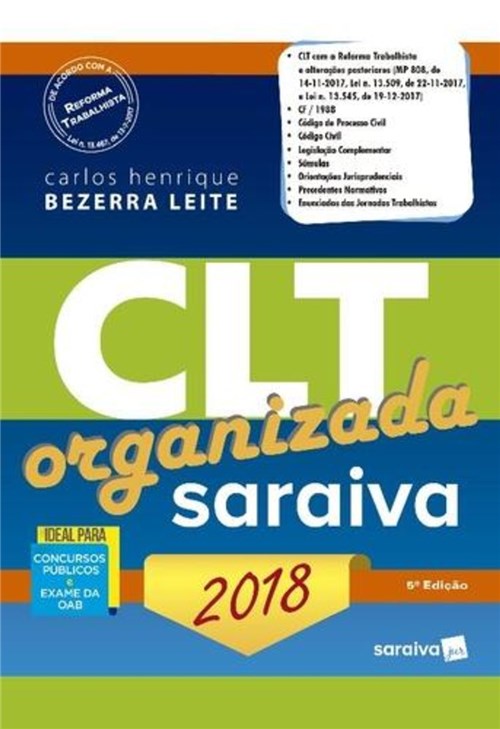 Clt Organizada Saraiva 2018
