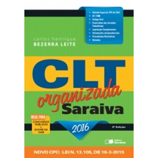 Clt Organizada - Saraiva - 2 Ed