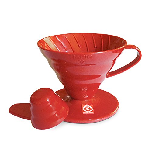 Coador de Café em Acrílico Vermelho Hario V60-01